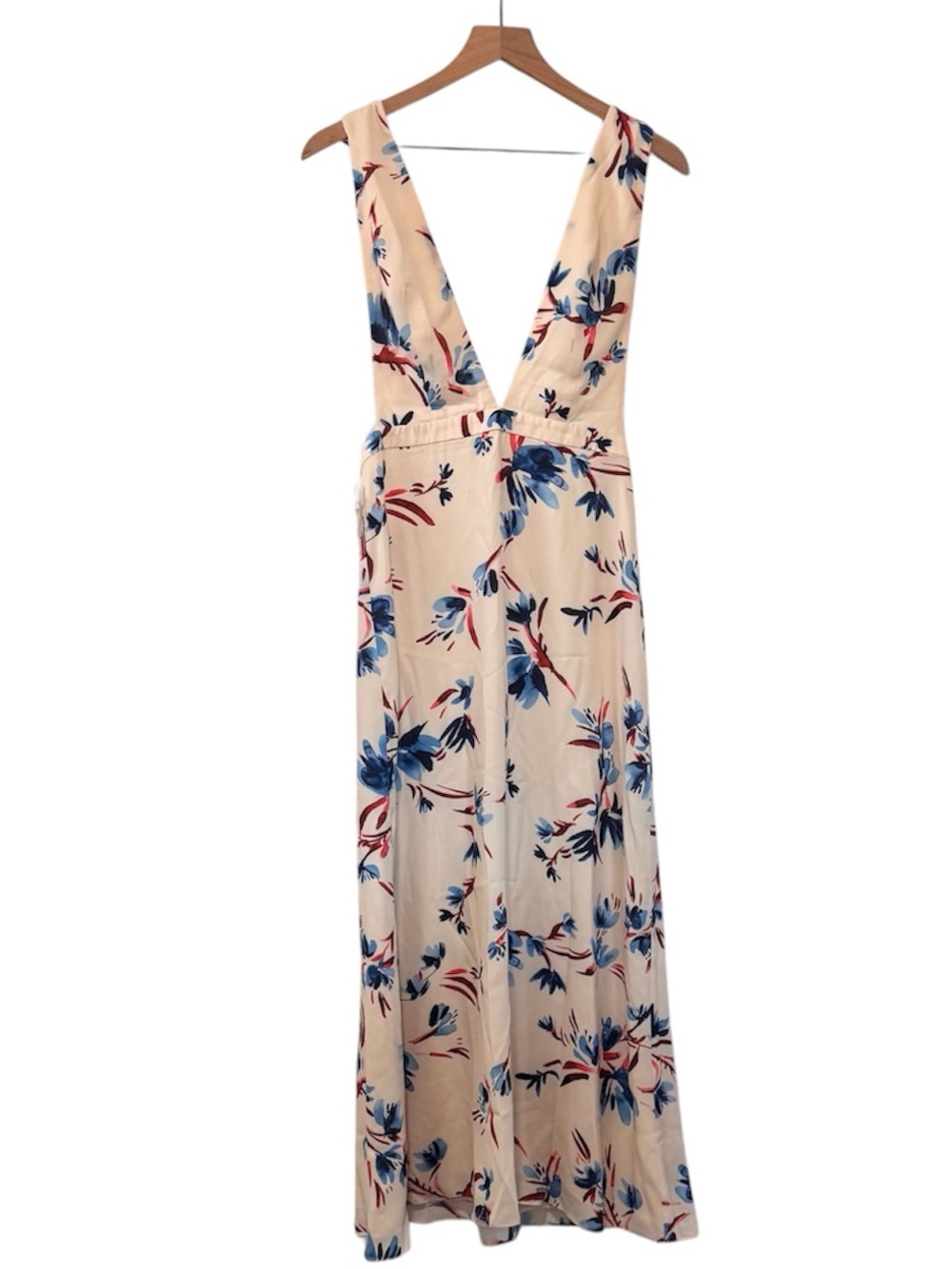 FAME and PARTNERS Floral Deep V Neck Maxi Dress NWT